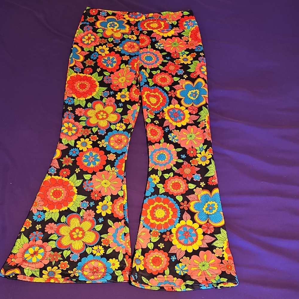 Floral Bell Bottom Pants